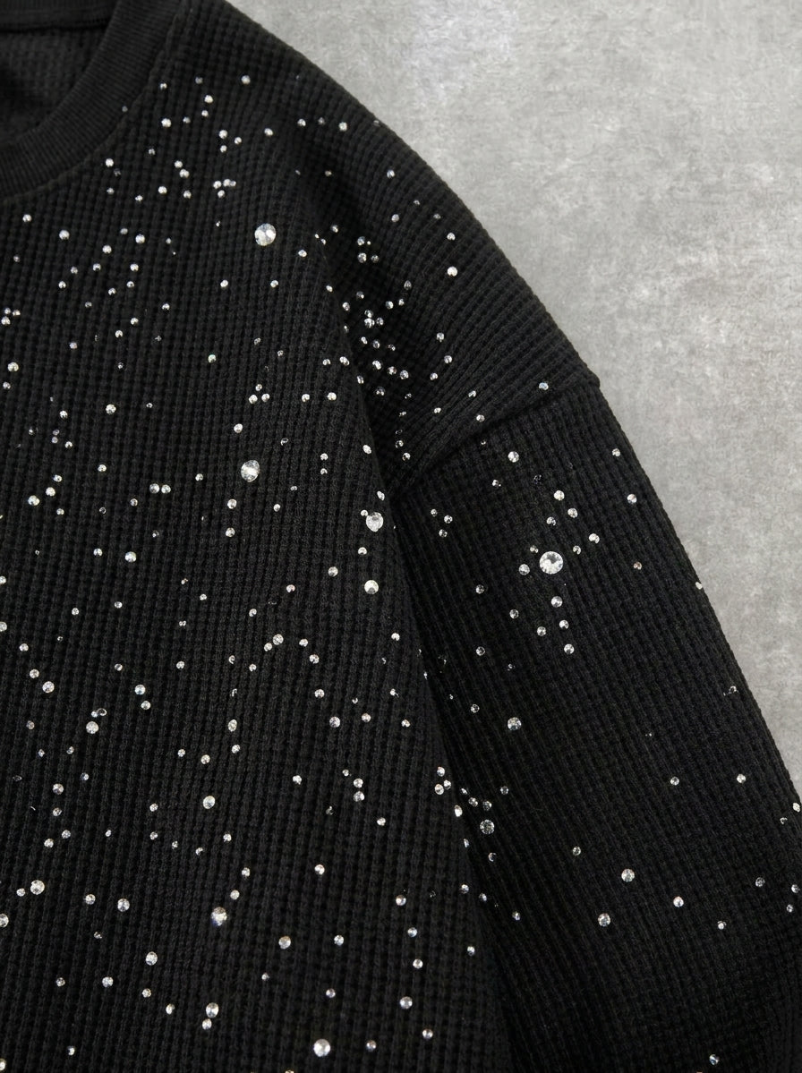 Black Starry Sky Rhinestone Thermal
